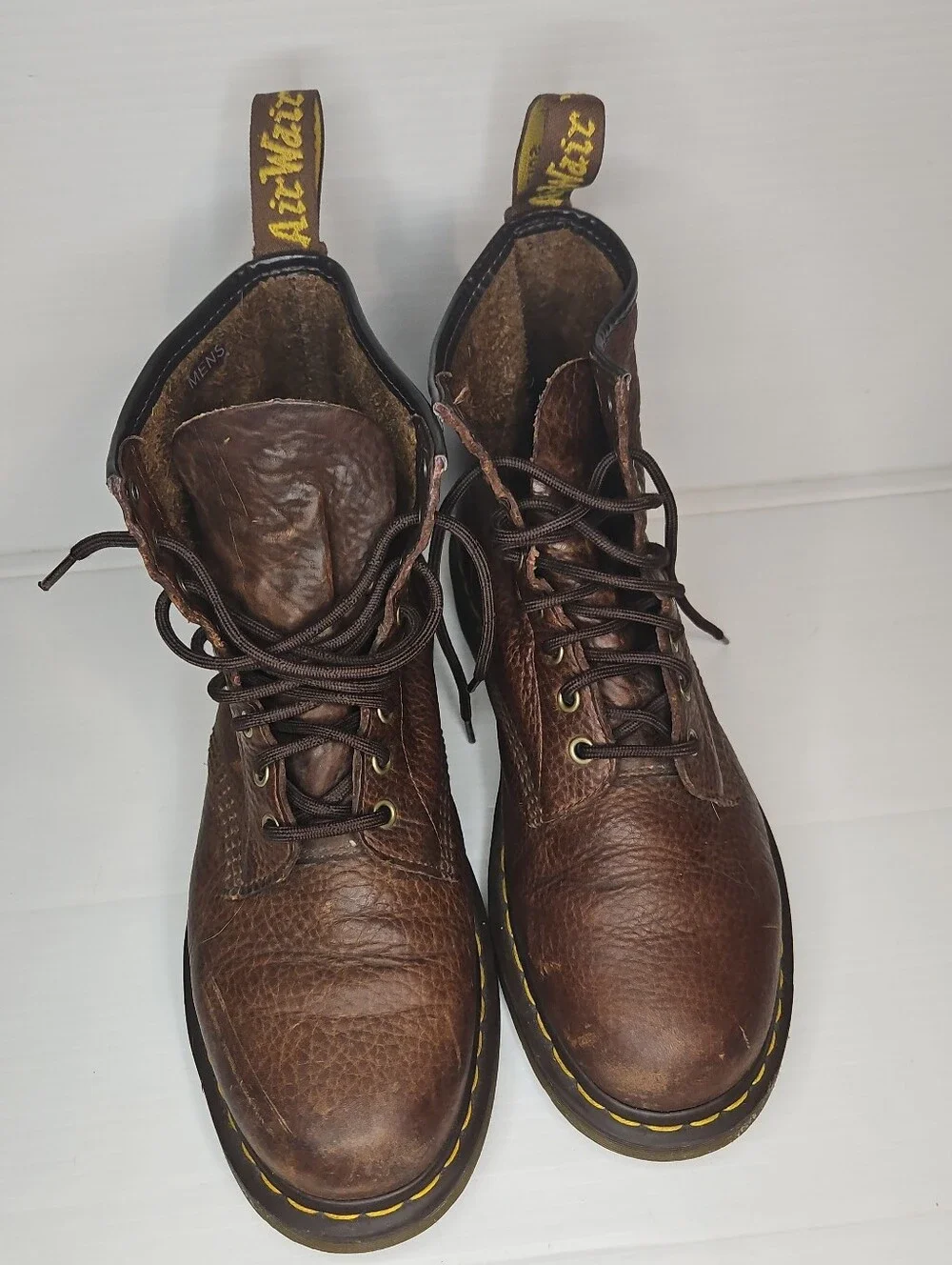 Dr.Martens 1460 Pascal Ambassador Cask Brown Leather Boots Men 10 Soft Broken in